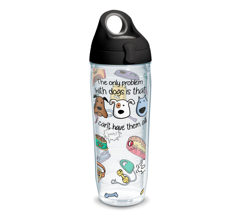 Tervis Project Paws Dog Problems black lid, 24 oz. water bottle