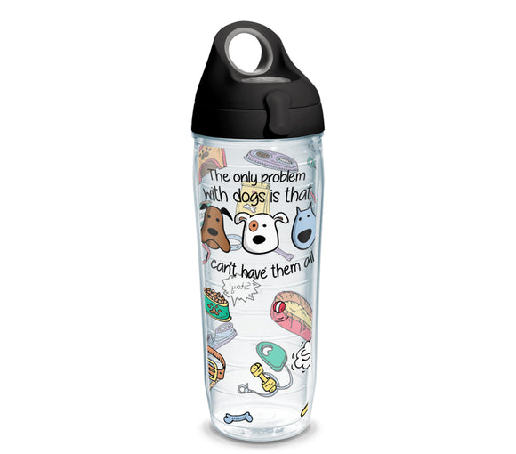 Tervis Project Paws Dog Problems black lid, 24 oz. water bottle