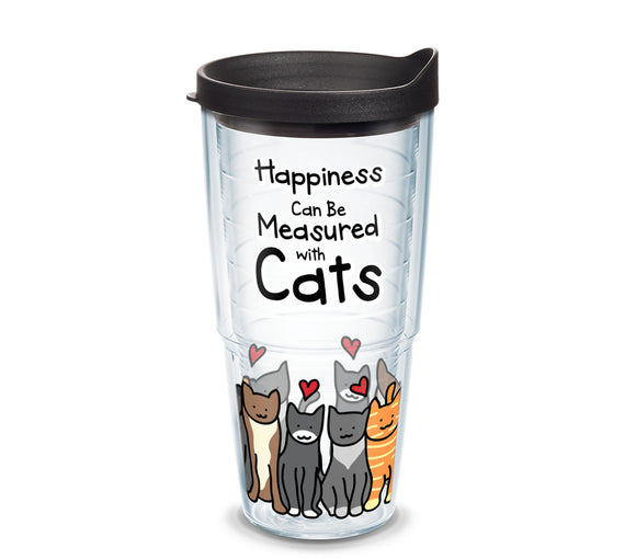 Tervis Project Paws Happiness Cats with black lid, 24 oz. tumbler