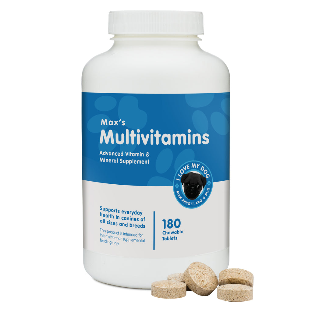 I Love My Dog Max’s Multivitamins for Dogs, 180 Chewable Tablets